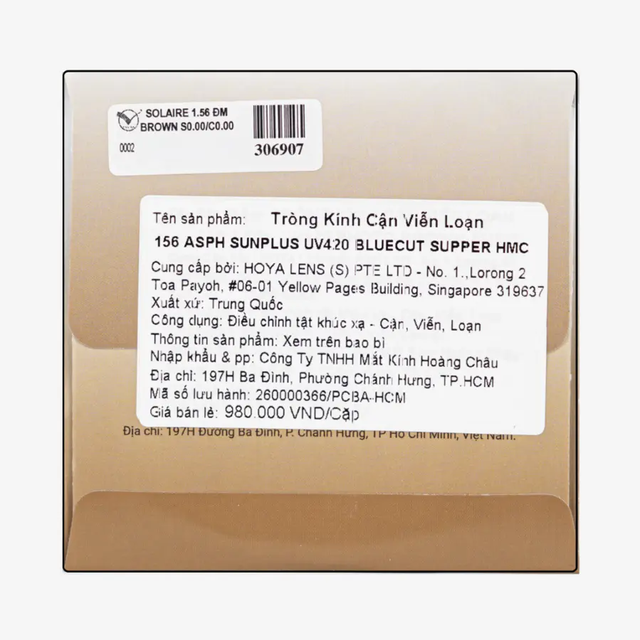 SOLAIRE 1.56 ĐỔI MÀU BROWN